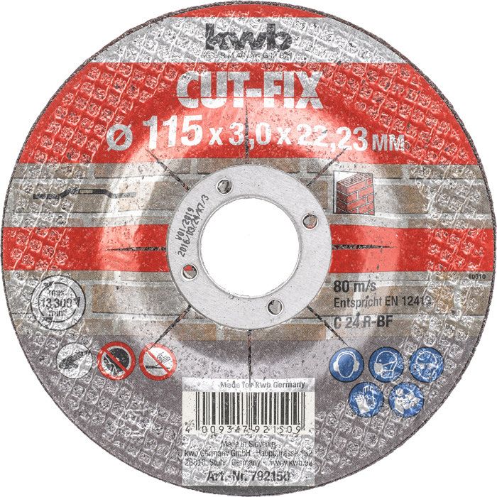 KWB Cut-Fix Doorslijpschijf - 115mm - Steenbewerking