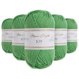 Utopia Crafts JOY DK breigaren 5 x 50 g - 100% acryl (bladgroen)