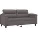 Icecat Canapé 2 places gris 140 cm similicuir