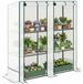 StarTech Mini-kas - 3 niveaus - Kunststof afdekking - UV-bestendig - Met wielen en deur - 144 x 48 cm - Wit