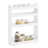 SoBuy NSR01-W Opbergrek - Witte Multifunctionele Plank voor Badkamer