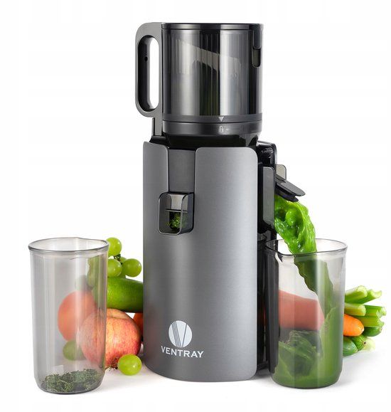 Ventray MAX120 Slowjuicer - Koudpers Juicer - Stil - Hoog Saprendement - Zwart