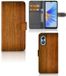 B2Ctelecom Étui portefeuille pour OPPO A17 Étui style portefeuille Bois foncé