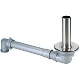 Bonde gain de place avec tube de surverse inox 270 mm pour évier diamètre 90 mm