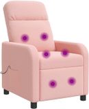 vidaXL Relaxstoel Roze Bouclé