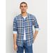 OLYMP Casual Regular Fit Linnen Overhemd marine, Ruit