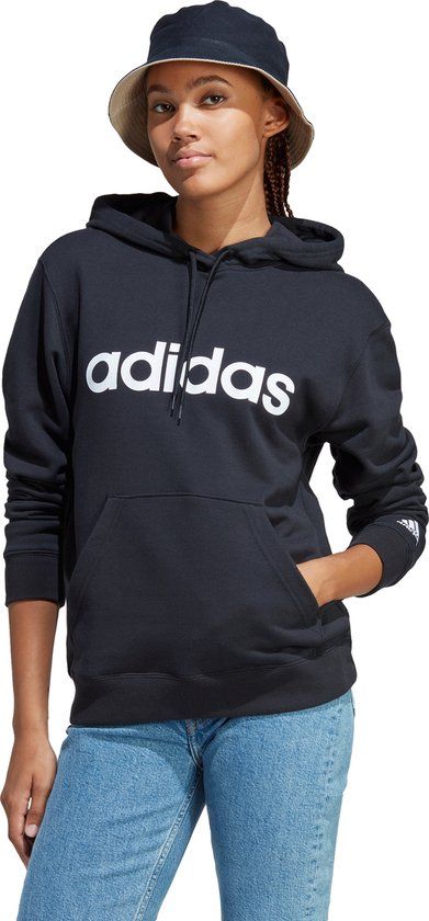 adidas Sportswear Essentials Linear Hoodie - Women - Black - XS