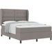 Maison Exclusive - Lit boxspring avec tête de lit, couleur taupe, 140 x 190 cm, rembourré