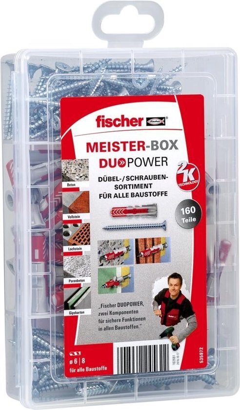 Fischer Meister-Box DUOPOWER met schroeven