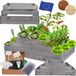 Modo24 ZP09 Carré Potager Surélevé En Escalier Modulable, Bois De Pin, Herbes/légumes, Jardin/terrasse/balcon, 36x117x90 Cm, Gris