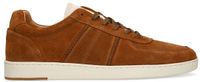 Manfield - Heren - Cognac suède sneakers - Maat 46
