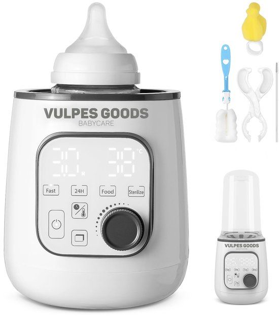 Vulpes Goods® BabyCare - Flessenwarmer PRO 10in1 - Deluxe White