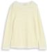 Tom Tailor - Pull en maille en coton biologique - Taille L - rayure tricot jaune blanc cassé