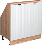 Vicco R-Line Keukenkast voor schuine wand – 80 cm met 2 deuren Witte golf