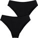 Björn Borg dames Soft Touch Cheeky Briefs - slip middelhoge taille (2-pack) - zwart