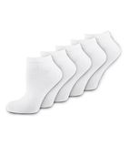 Nur Die Set van 5 klassieke sneakersokken van katoen, ademend, zacht, antislip, laag gesneden, multipack, uniseks sneakersokken voor dames en heren