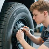 Surligneur pour pneus – Surligneur polyvalent pour l'industrie automobile, du meuble et industrielle, ainsi que pour un usage professionnel | Marqueur de pneus blanc réfléchissant et résistant aux intempéries