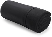 Merkloos Warme Polar Fleece deken - 8x stuks - plaid - zwart - 120 x 150 cm