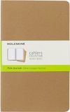 Moleskine Cahier S05009 Journal (set van 3 notitieboeken met blanco pagina's, kartonnen omslag en katoenen borduurwerk, Large 13 x 21 cm, 80 pagina's), Inpakpapierbruin