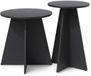 Vicco Table basse Forma, noir, set de 2