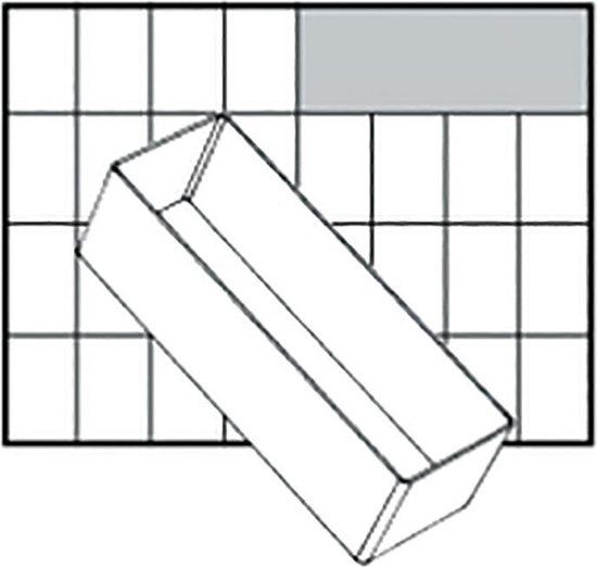 Raaco A8-2 Inzetbakje - 55 x 157 x 47mm
