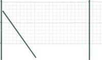 vidaXL Euro-hek met grondbevestiging 10 x 1 m PVC-coated staal groen