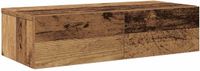vidaXL Wandschap met lades 60x26,5x15 cm bewerkt hout oud houtkleurig