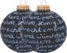 Stern Fabrik Krijt/krijtbord kerstbal - 2x - incl. krijtje - 8 cm - Kunststof - Zwart