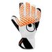 Uhlsport Gants de gardien Fangmaschine Soft Competition - Blanc/noir/orange Fluo, pointure 7½