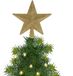 Merkloos / Sans marque Koopman International Kerstboom piek - Ster - Goud - Glitters - 19 cm