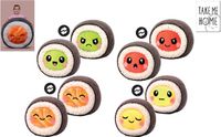 Take Me Home Kawaii Sushi Knuffel XL, 60 x 35 x 60 cm, 4 assorti