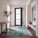 Safavieh Tapis contemporain pour salon, salle à manger, chambre - Collection Madison, poils courts, vert et turquoise, 122 x 183 cm
