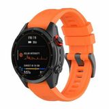 By Qubix - Siliconen sportbandje - 22mm Quickfit - Oranje - Geschikt voor Garmin Instinct 3 / Instinct E - 45mm