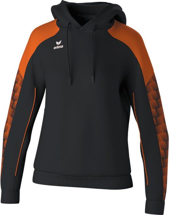 Erima Evo Star Sweatshirt Met Capuchon Dames - Zwart / Oranje - Maat 44