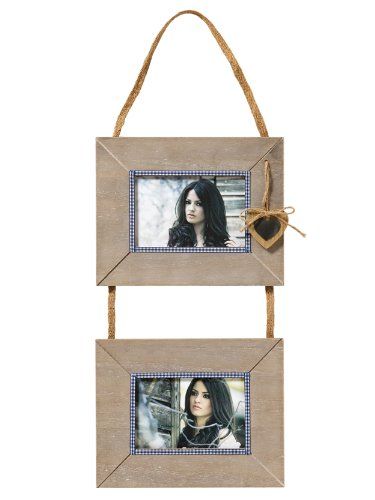 Walther Design QY215L Unique Home Living galerielijst Bavarian Heart - 2x 10 x 15 cm - blauw/wit