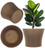 KADAX Kleine kunststof plantenpot voor vetplanten en kruiden, moderne bloempot voor binnen en buiten (goud, 16 cm)