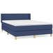 VidaXL Boxspringbed met matras, blauw, 140x200 cm, gestoffeerd