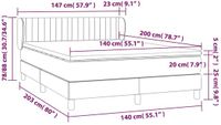 vidaXL Boxspringbed met matras, fluweel, donkergrijs, 140x200 cm