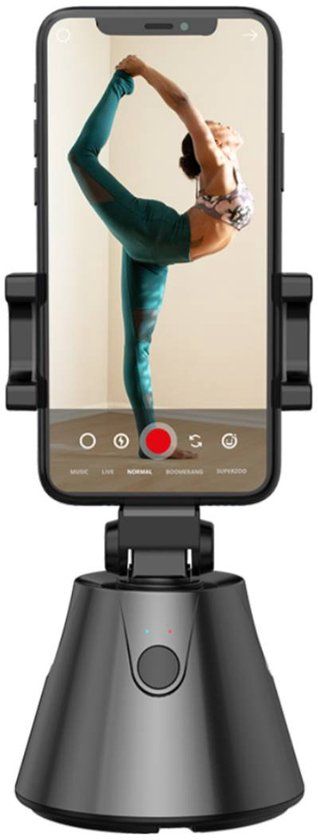 Bigben Connected 360° draaibare houder met bewegingssensor, Zwart