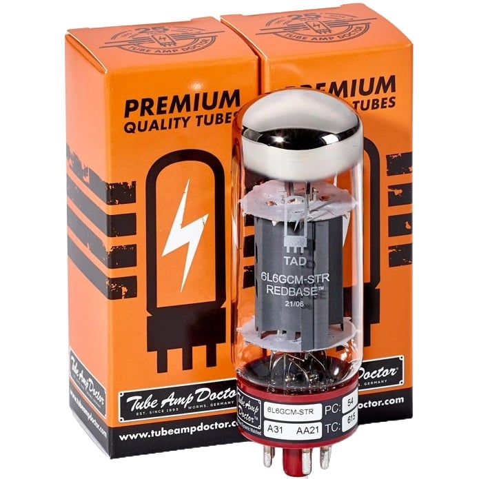 Tube Amp Doctor 6L6GCM-STR Redbase Premium Selected Pair - eindversterkerbuizen (set van 2)