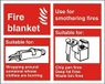 Seco Brandwerende deken - verklaringstabel 150 mm x 120 mm - vinyl zelfklevend