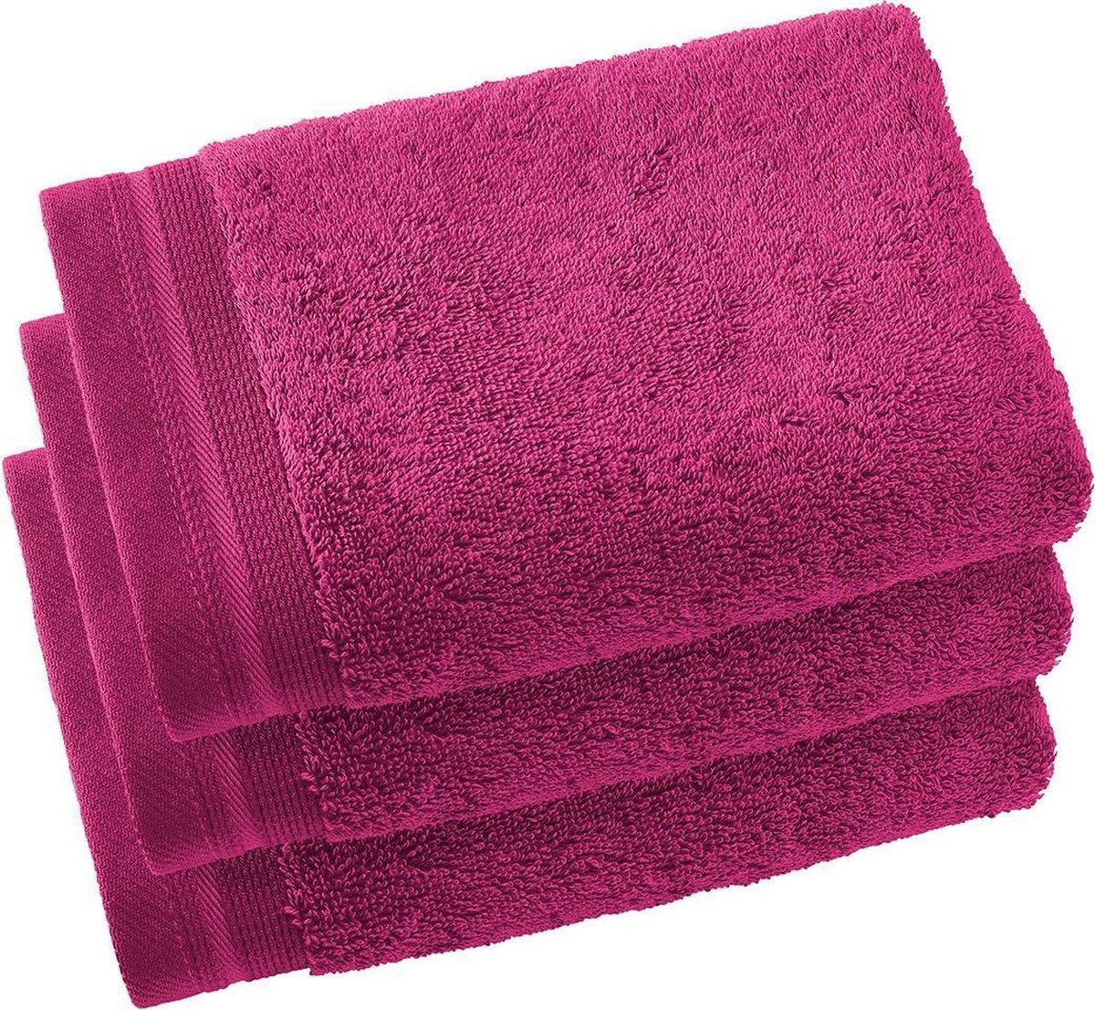 De Witte Lietaer Contessa - Gastendoekjes - 40x60 cm - Set van 3 - Magenta