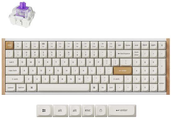 Keychron K4 HE toetsenbord Nebula special edition wit
