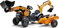 Falk 967N Tractopelle Case CE avec excavatrice et remorque