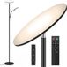 Lampadaire LED avec lampe de lecture, dimmable, 42 Watt, 4200 lumen, noir