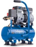 SCHEPPACH Horizontale luchtdrukkompressor HC08Si, 6 liter, 1100W, 8 bar, stille, olievrije, dubbele cilinder