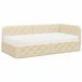 vidaXL Hoek Bed Frame Crème Stof 100 x 200 cm