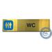 Aua Signature deurschild, aluminium, geborsteld, goudkleurig, 200 x 50 mm