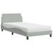 Dover Lit avec matelas velours gris clair 100x200 cm