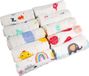 Goodivery Babywaschhandschuhe, 10 Stück, Musselin, Baumwolle, weich, 30 x 30 cm, bunt